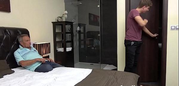  Fucked up Father and Son Pounding an Old Bitch